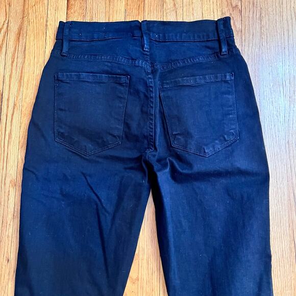 Frame Jeans Womens 26 Black Le Sylvie Slender Straight Denim - Picture 3 of 10